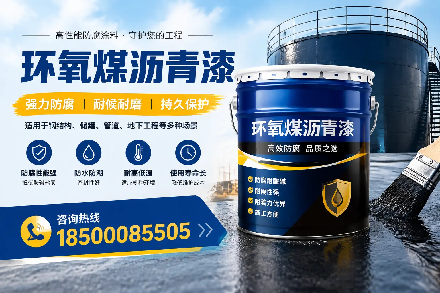 环氧煤沥青漆在工业中的应用，内江企业的选择